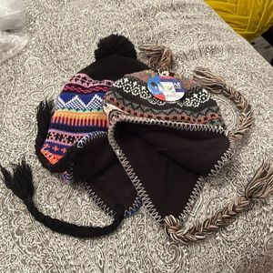 Ski hats   Two adult one size fits all.